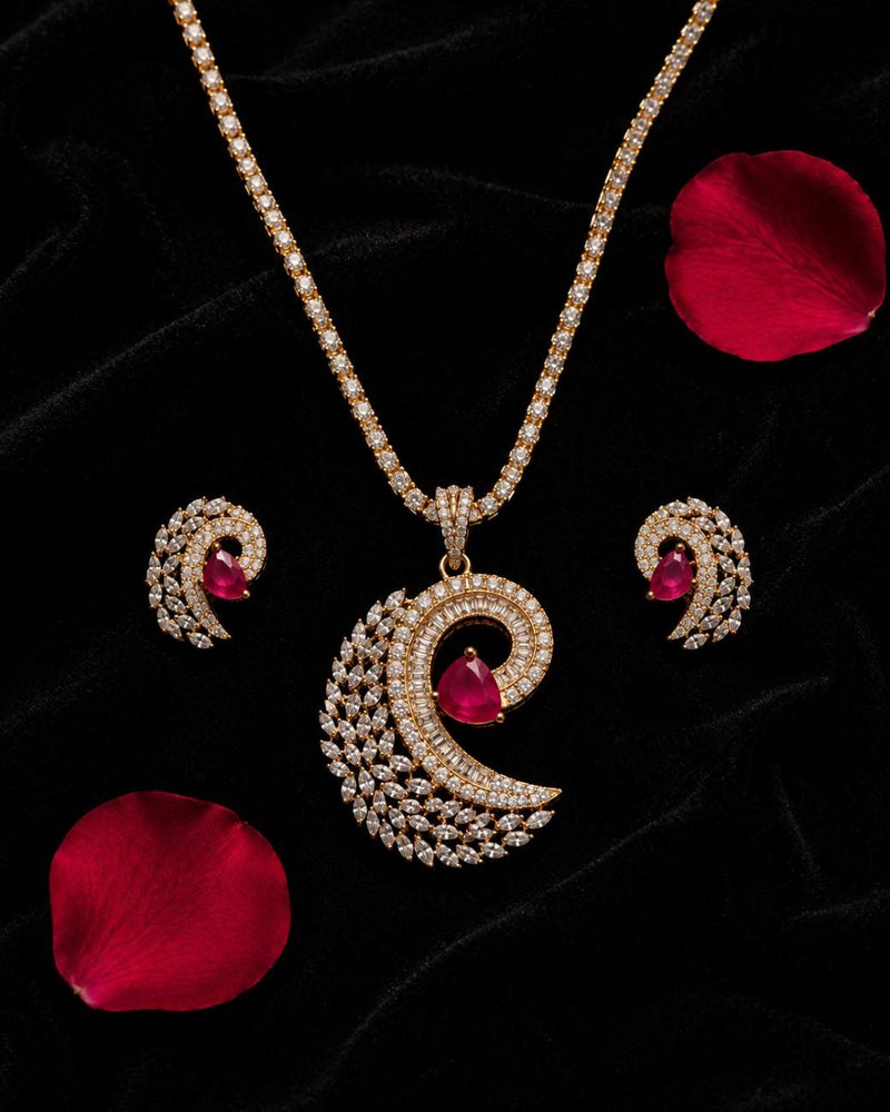 Roselle Pendant Set