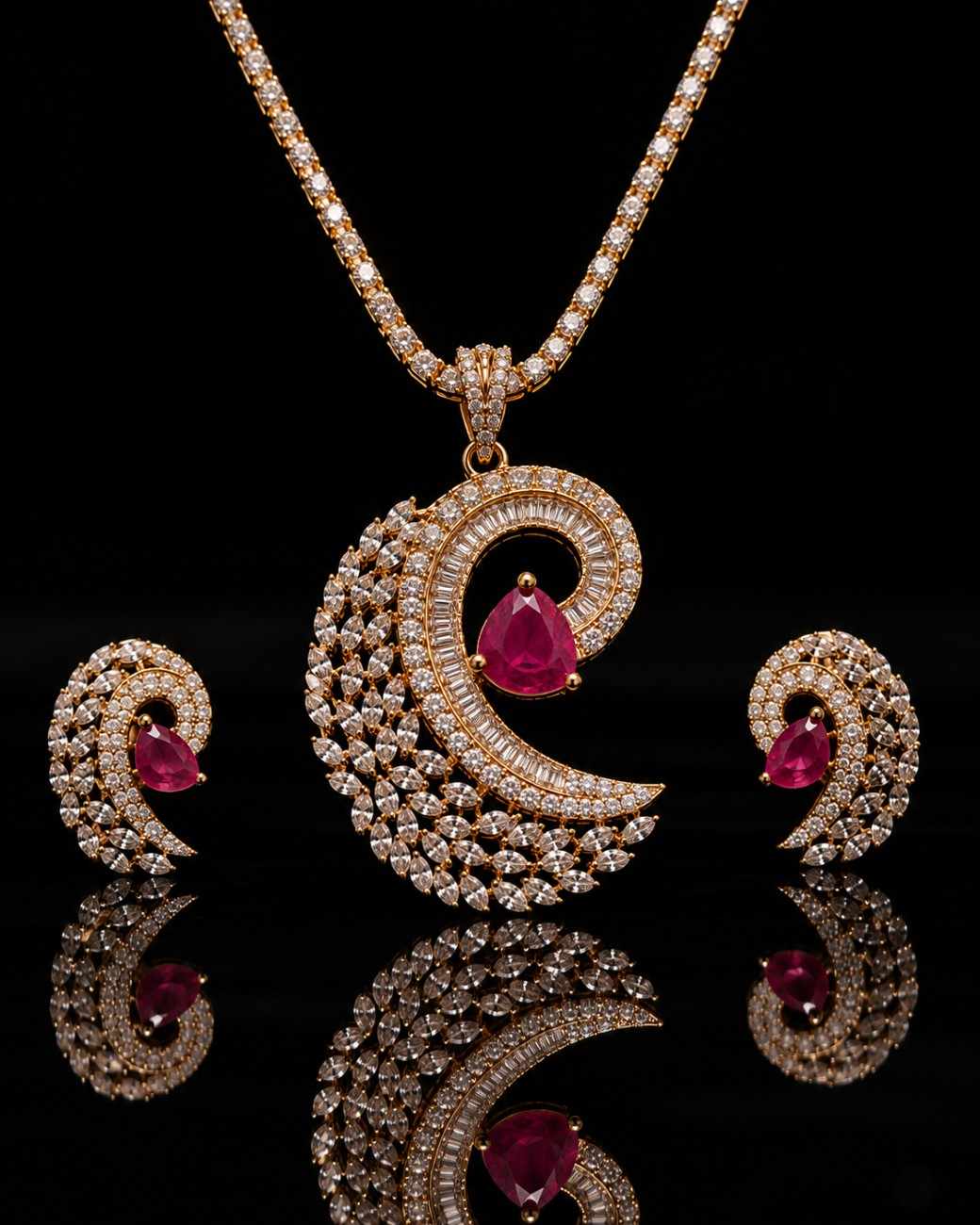Roselle Pendant Set