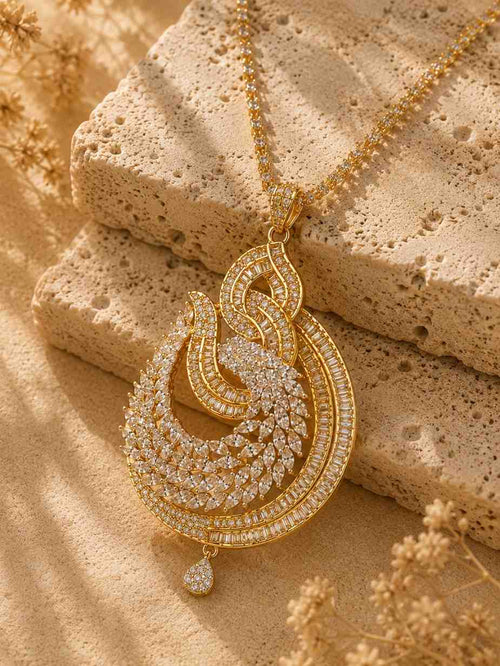 Aurelia Feather Pendant Set
