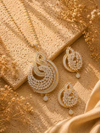 Aurelia Feather Pendant Set
