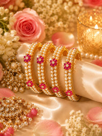 Roselle Pearl Bloom Bangles