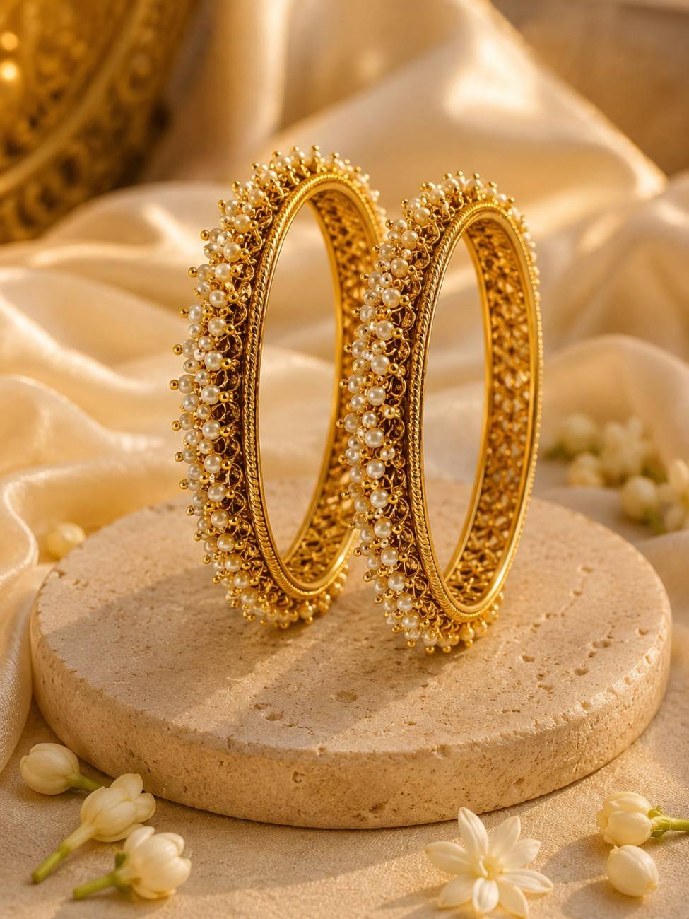 Noor Mahal Pearl Heritage Bangle Set